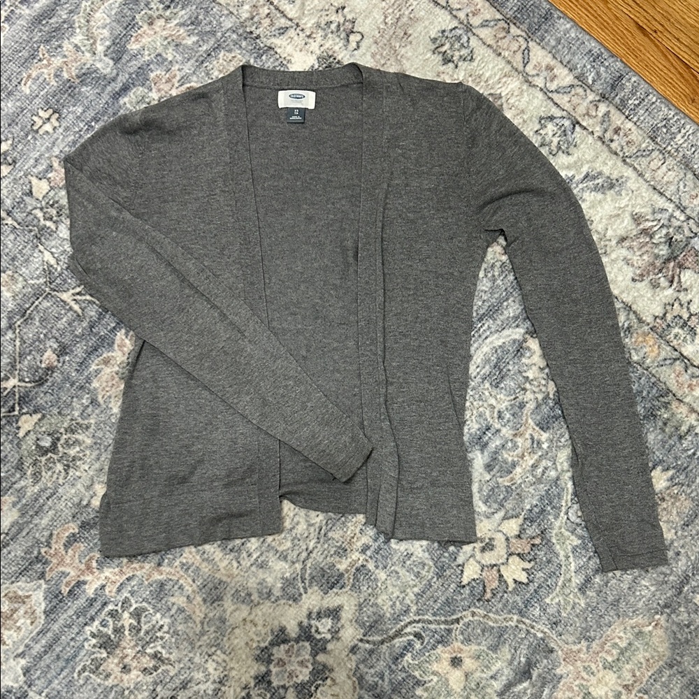 Old Navy Charcoal Open-Front Cardigan